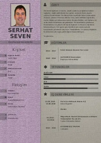 Bilgisayar Mühendisi CV Örnekleri cv indir